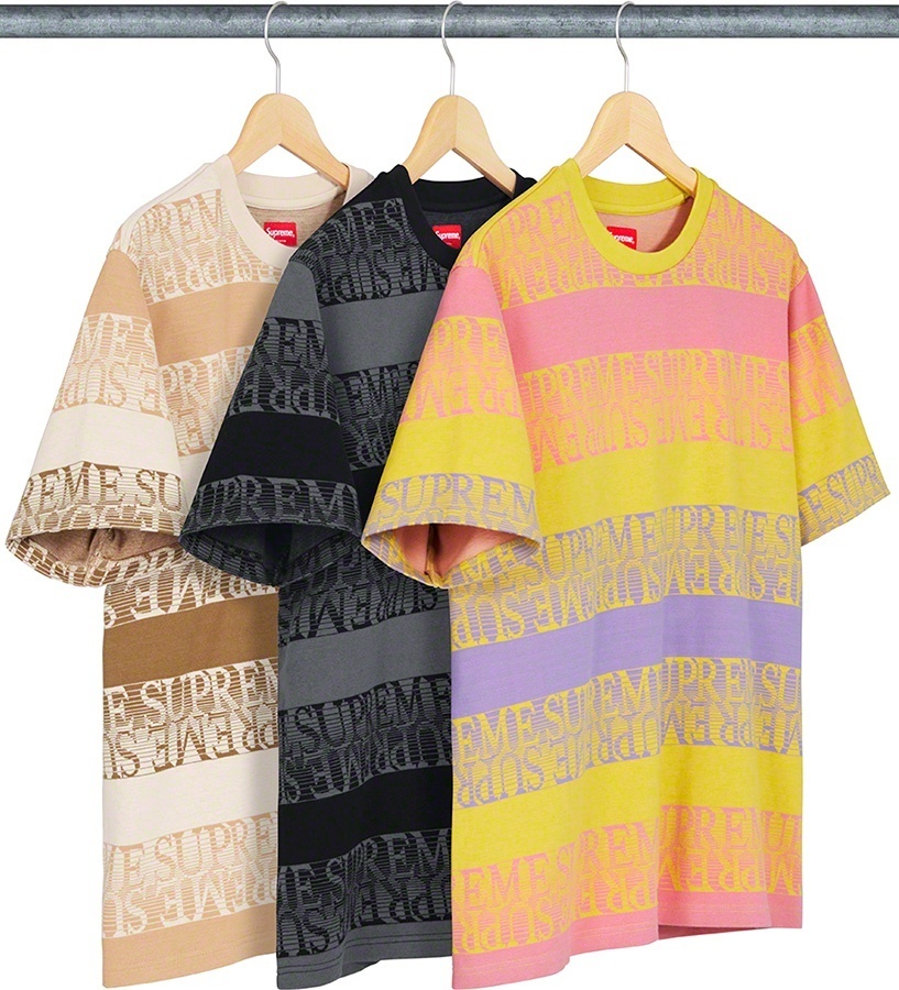 Text Stripe Jacquard S/S Top